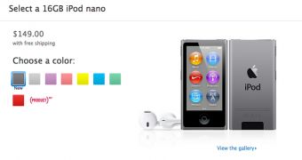 Space Gray iPod nano color option