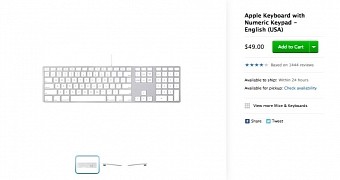 Apple keyboard on the Apple online store
