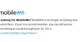 MobileMe notice (screnshot)