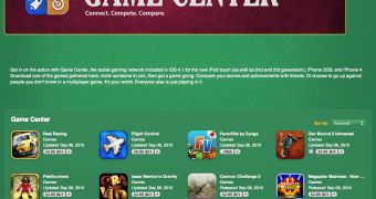 Game Center page on iTunes - screenshot