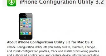 iPhone Configuration Utility update (screenshot) listing