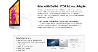 iMac with Built-in VESA Mount Adapter