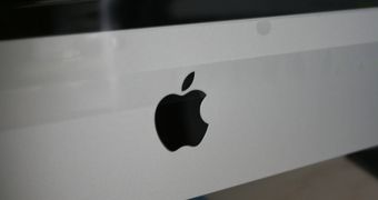 Apple logo on iMac