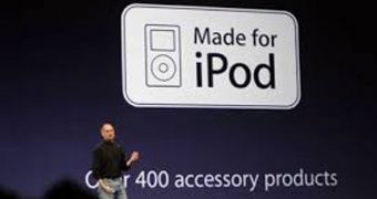 Steve Jobs talking about Made-for-iPod on stage