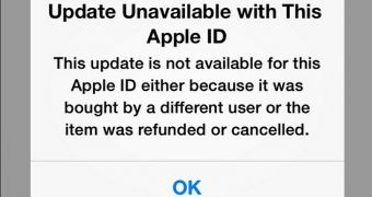 Screenshot supplied by Michael Simmons as evidence of Apple's policy change