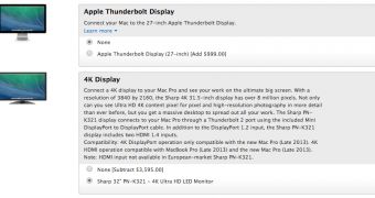 Display options for Mac Pro build-to-order