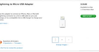 Lightning to Micro USB Adapter available for purchase
