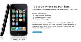 A screenshot of the current iPhone offer from Apple's online store