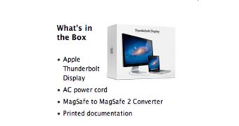 Thunderbolt Display - what's in the box