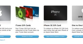 Apple's currently-available Gift Cards