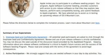 Apple invitation to test Mountain Lion