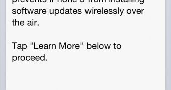 Apple states the purpose of iOS Updater for iPhone 5