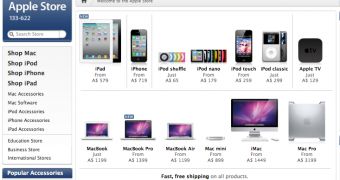 Apple online store, Australia (screenshot)