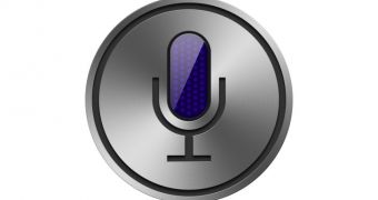 A still from an icon animation video showing Siri speech recognition