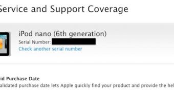 Apple email indicating a 6G iPod nano will be delivered as replacement