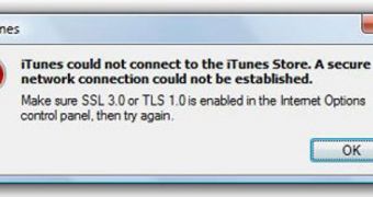 iTunes error dialog
