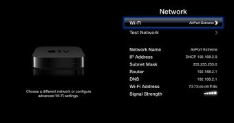 Apple TV Network menu