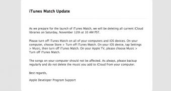 Apple message to developers
