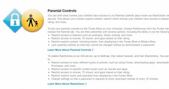 iTunes Parental Controls