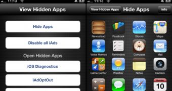 HiddenApps screenshots