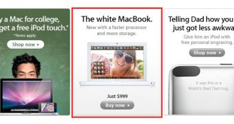 Apple formally announces the availability of a beefed-up White MacBook via its online store (screenshot)