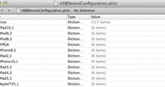 Plist file showing bogus device references in iOS 5.1 beta 2