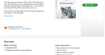 Apple is again selling Snow Leopard via its online stores in America and Europe