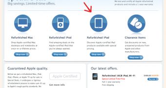 Apple Special Deals area now lists iPad refurb section
