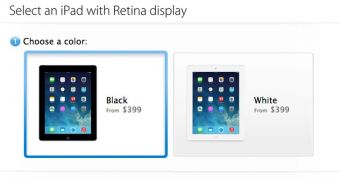 Fourth-generation iPad on Apple's online store