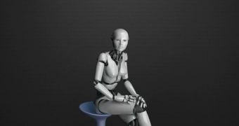Eve, the female robot assistant in Sparkling Apps' Voice Answer software