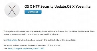 OS X NTP Security Update for OS X Yosemite