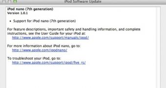 iPod nano update (screenshot)