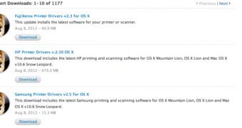 Printer drivers available for download