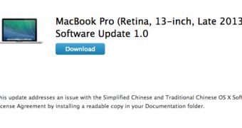 MacBook Pro (Retina, 13-inch, Late 2013) Software Update 1.0