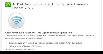 AirPort Base Station and Time Capsule Firmware Update 7.6.3
