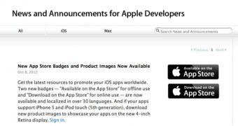 Apple announcement (screenshot)