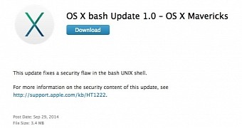Apple Releases OS X Bash Update 1.0 to Address "Shellshock" on Three OS X Versions