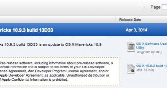 OS X Mavericks 10.9.3 Build 13D33 available for download