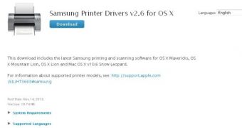 Samsung Printer Drivers v2.5 for OS X