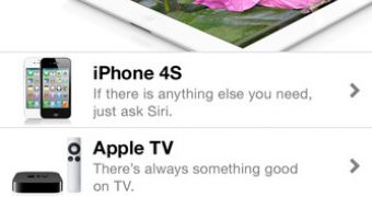 Apple Store iOS app interface