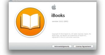 iBooks About screen