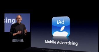 Steve Jobs unveiling iAd at one of Apple's special events