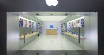 The front side of an Apple retail store