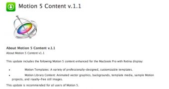 Motion 5 Content update