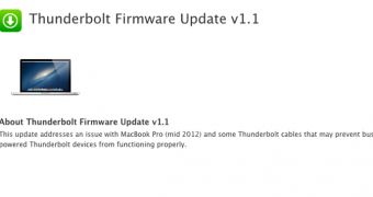 Thunderbolt firmware update on Apple Support Downloads