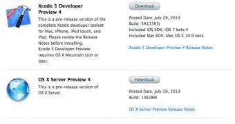 Xcode 5 DP4, OS X Server DP4, Apple Remote Desktop 3.7 posted online