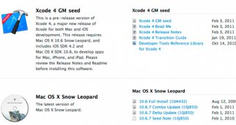 Apple shows availability of Xcode 4 GM