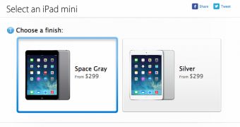iPad mini on the Apple Store