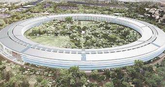 Apple “Spaceship” Campus Will Not Be Finished in Time [Bloomberg]