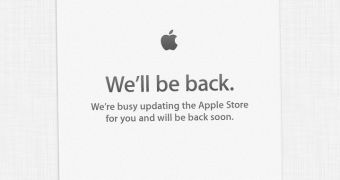 Banner signaling that Apple's online store is down